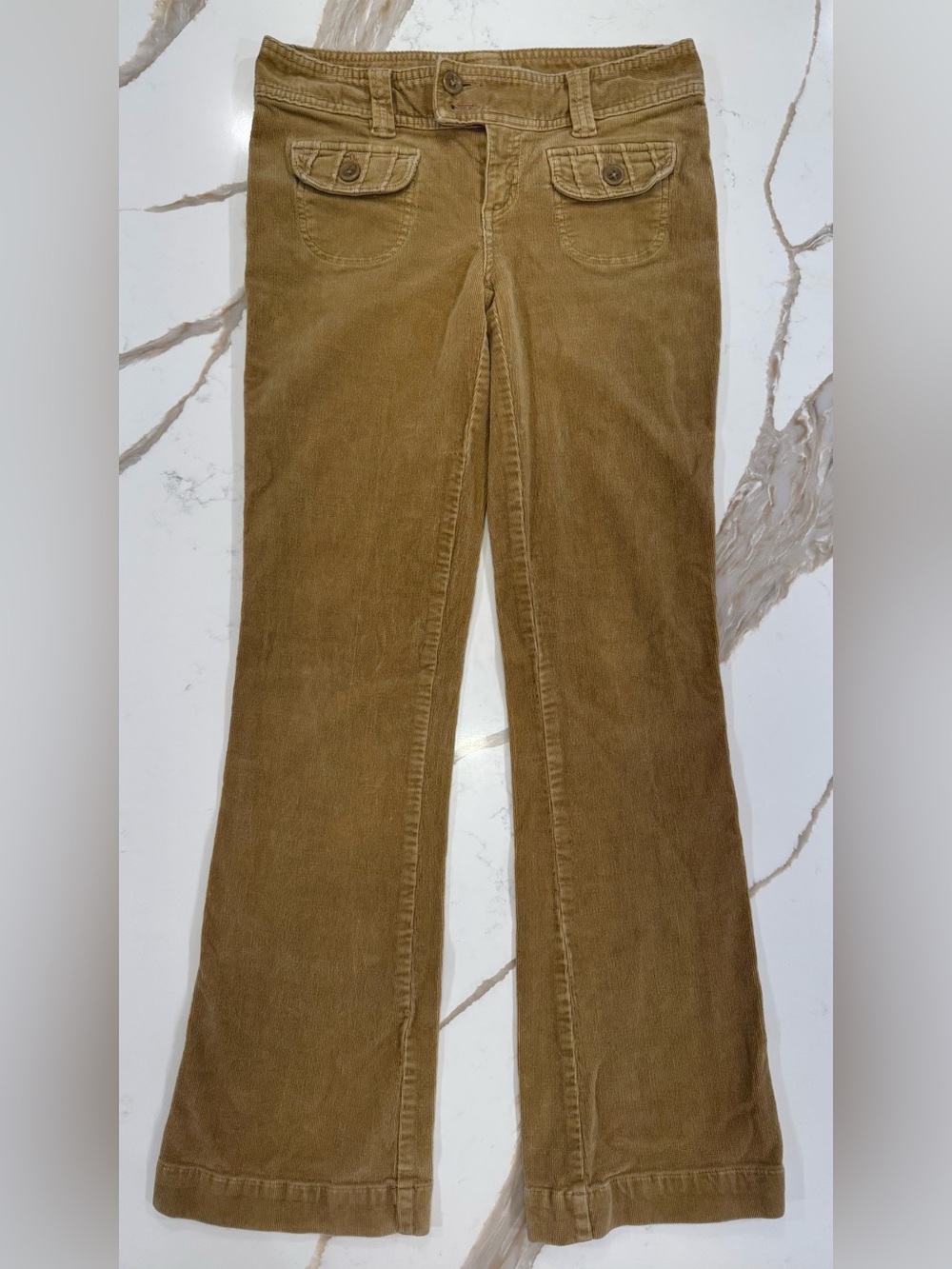 Y2K Low Rise Brown Corduroy Bootcut Flare Pants Z Universe Size 3